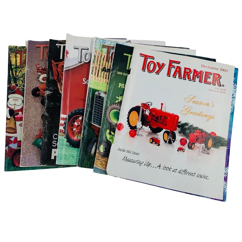 Toy Farmer Magazines 2003 - 2014 Lot Of 7 Collectible Farm Toys Show Lot Of Wear